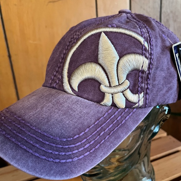Matte Purple Fleur de Lis Cap - Picture 5 of 10